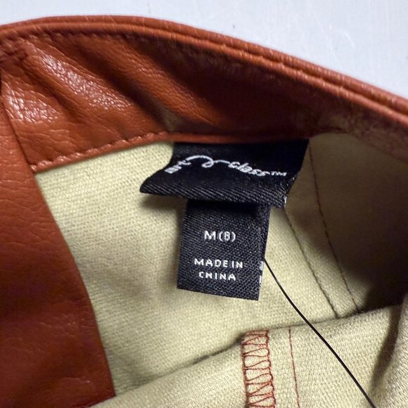 Art Class Girls' Faux Leather Mini Skirt Brown M - Picture 2 of 4